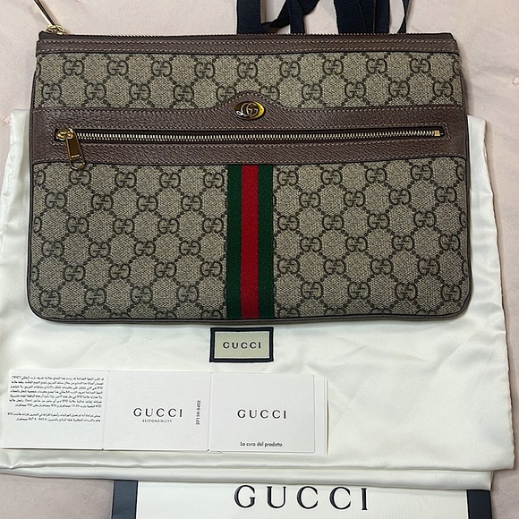 NEW Gucci Ophidia GG Supreme Pouch - Picture 3 of 12